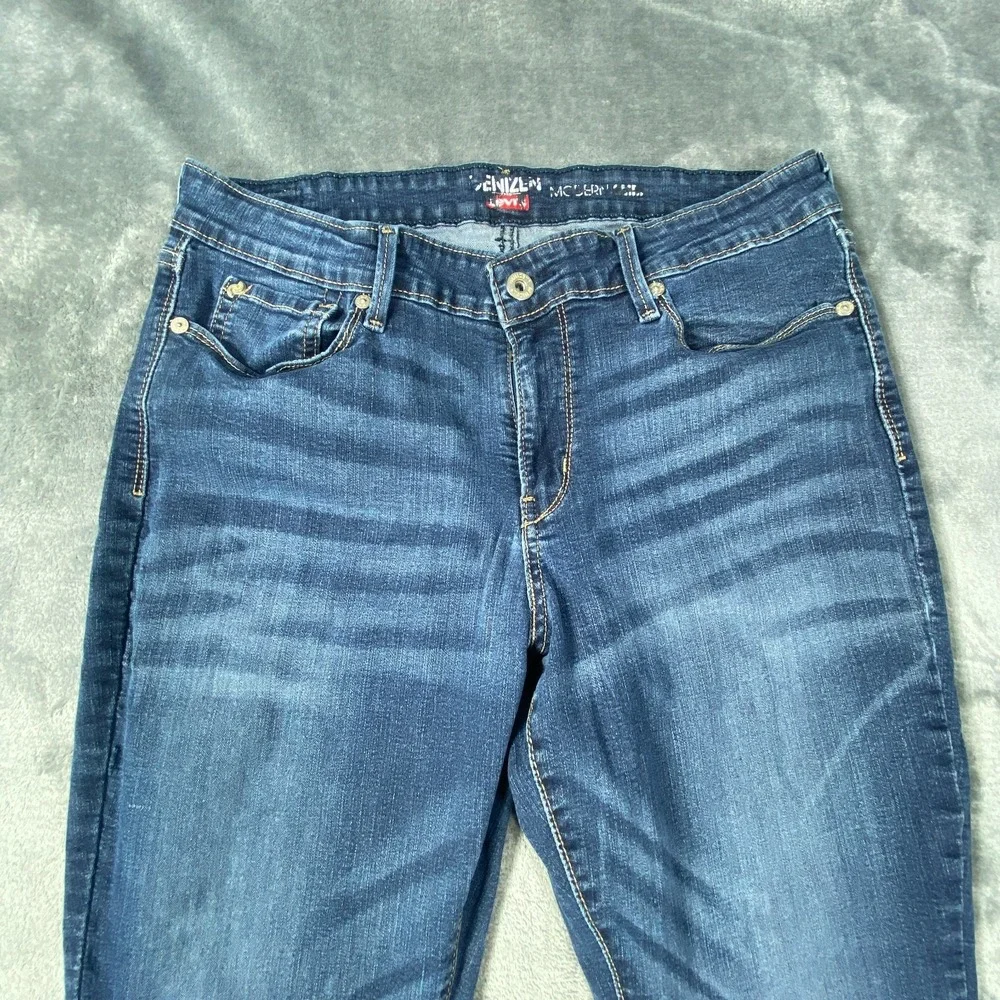 Levi's Denizen Fits 30x27 Jeans Mid Rise Stetch Blue Denim‎ Bootcut Faded Ranch